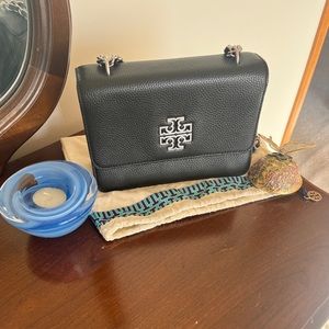 Tory Burch Britten Black Leather Bag